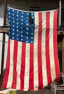 Vintage United States 48 Star Flag Large 7 X 11 Feet • $19