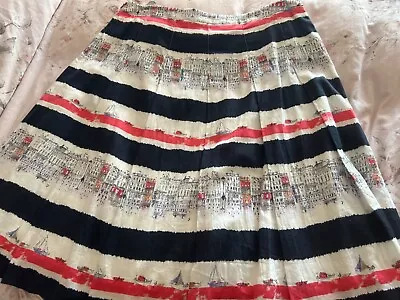 Laura Ashley 100% Cotton Lined Midi Skirt Size 16 • £8