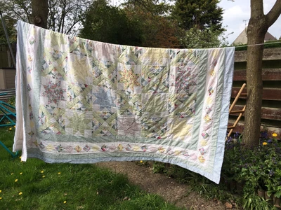 £150 • Buy Patchwork Quilt King Size Floral Hand Made Star