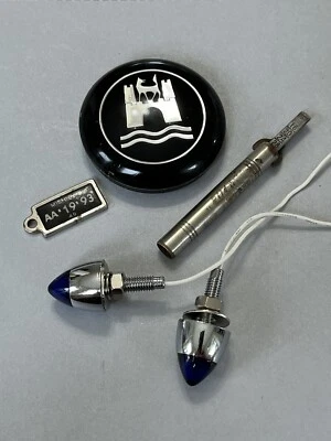 $24 • Buy Vintage Car Vehicle Parts Accessories LOT: License DAV Tire Gauge Horn VW  (M34)