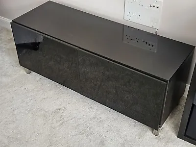 £25 • Buy Black TV Cabinet With Glass Top