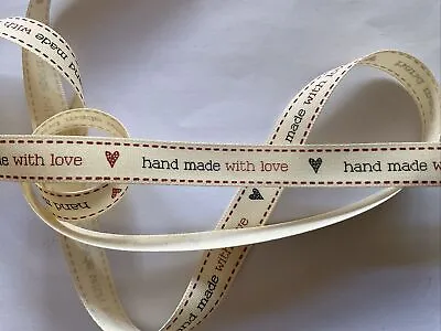 Hand Made With Love Ribbon 15mm X 11.8 Metres • £10.45