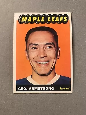 1965-66 Topps Hockey - George Armstrong #19 - Toronto Maple Leafs - HOF • $11.65