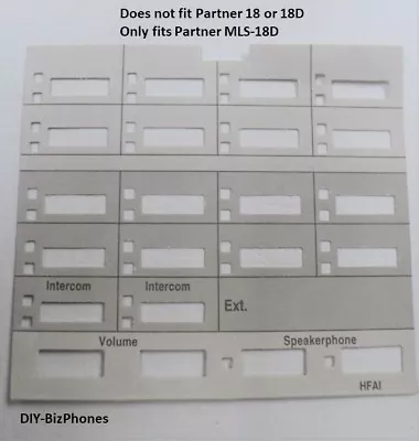 5-Pack Lot Paper Desi Label Strip Partner MLS 18D Phone Avaya AT&T Lucent • $6.27