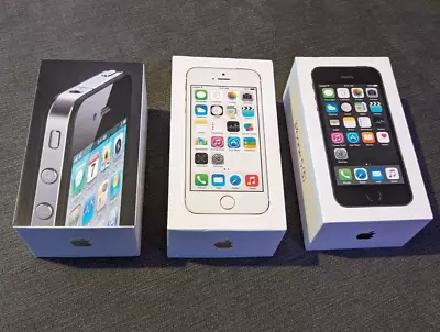 3x - Original Apple IPhone 4 5s 5s  Empty BOXES A1332 A1457 White Black - UK • £12