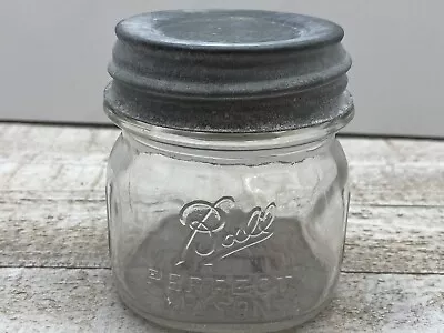 #13C Vintage ORIGINAL BALL PERFECT MASON CLEAR 1/2 HALF~PINT Fruit Jar • $11