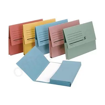 £6.50 • Buy 10 X A4 Strong CARDBOARD FILING-DOCUMENT-WALLET-FOLDERS 24.3 X 32.5cm 285gsm