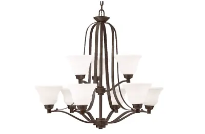 Kichler 1784 Langford 9 Light 33  Wide 2-Tier Chandelier - Bronze • $120