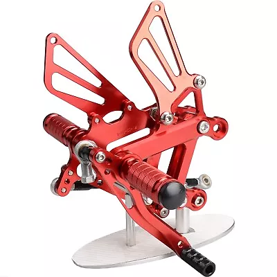 US Red Rearsets Adjustable Foot Pegs For Kawasaki NINJA ZX6R 03-04 • $89.99