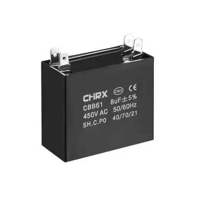 Sourcing Map Ceiling Fan Capacitor CBB61 8Uf 450V AC Double Insert Metalized Pol • £12.89