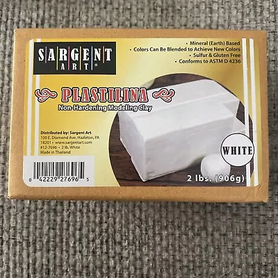 Sargent Art Plastilina White Modeling Clay 2-Pound Brand New • $25.99