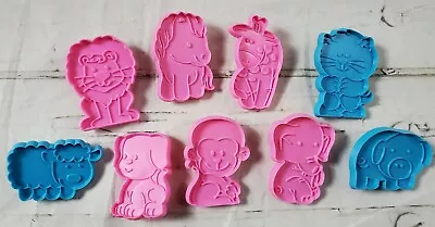 Lot Of 9 Cute Baby Animal Plastic Cookie Cutters Lion Monkey Dog Cat Pig Horse • $10.99