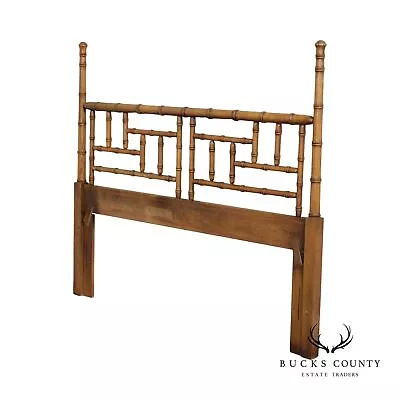 Dixie Chinese Chippendale Style Queen Size Faux Bamboo Headboard • $895