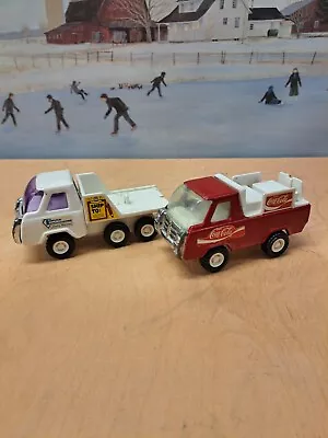 VINTAGE Lot Of 2 BUDDY L COCA COLA & SERVICE DELIVERY TRUCKS 5  Long  • $9.99