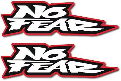 2x No Fear Decal Sticker 3m Usa Made Truck Vehicle Car Logo Wall Window • $3.49