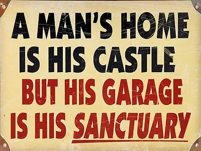 £9 • Buy A MANS HOME, Retro Metal Sign Vintage / Man Cave / Garage / Shed Gift A4 A5 A6