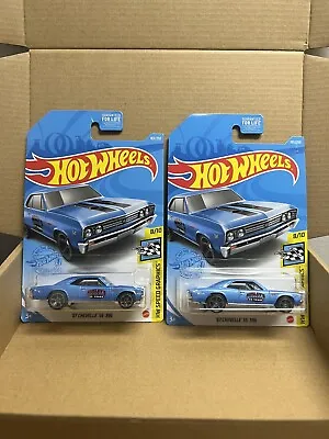 Hot Wheels 183/250 HW Speed Graphics 8/10 '67 CHEVELLE SS 396 Blue LOT OF 2 • $9.99