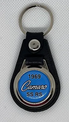 High Quality 100% Leather RETRO KEYCHAIN 1969 SS RS CAMARO • $31.54