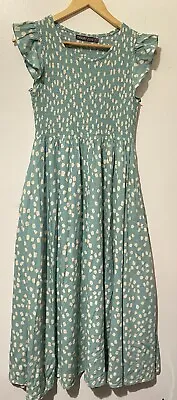 Mister Zimi Abbie Dress In Green Spots Size 8 • $100