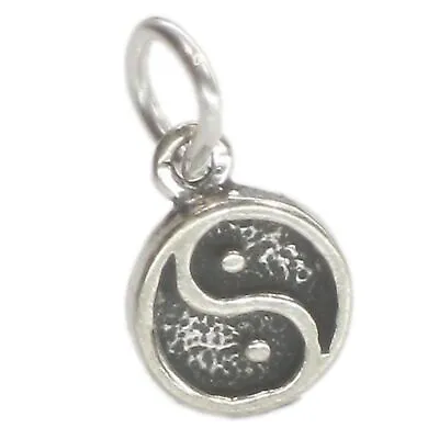 Yin Yang Tiny Sterling Silver Charm .925 X 1 Ying Peace Calm Charms • £5.25