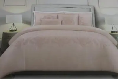 Nicole Miller Artelier Embroidered King Tencel Duvet Cover & Shams-pink 3pc Set • $159.99