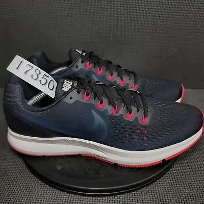 Nike Air Zoom Pegasus 34 Running Shoes Mens Sz 13 Black Red Athletic Trainers • $63.74