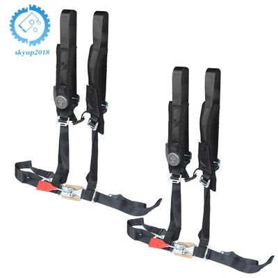 $90.01 • Buy For Yamaha YXZ1000 Wolverine Rhino 4 Point Harness 2  Seat Belt PAIR BLACK