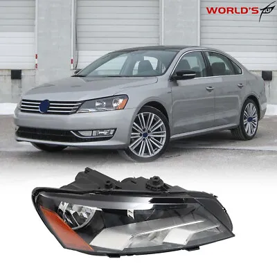 Passenger Right Side Headlight Fit For 2012-2015 Volkswagen Passat Halogen Black • $66.99