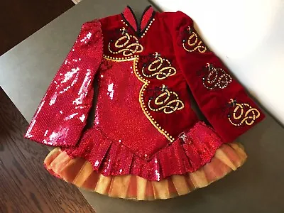 Unique/ Standout Irish Dance Solo Dress-- Red Dragon Design Fits Approx U7-U10 • $300