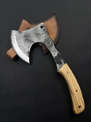 Hand Forged Tactical Hatchet Carbon Steel Camping Axe Viking Axe Bearded Axe • $60