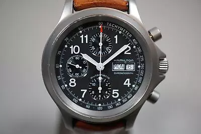Rare Hamilton Khaki 3826 Valjoux 7750 Field Chronograph Automatic Watch • $880