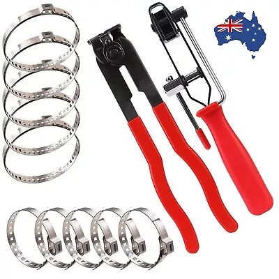 12Pcs Universal CV Boot Clips Kit Stainless Steel & CV Joint Crimp Clamp Pliers • $28.99