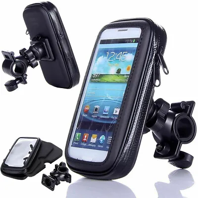360° Motorcycle Bike Bicycle Handlebar Mount Holder Waterproof Cell Phone Bag  • $5.99