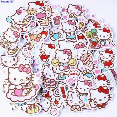 10PCs Hello Kitty Stickers Waterproof Vinyl Decal For Skate Bike Laptop Luggage • $3.89