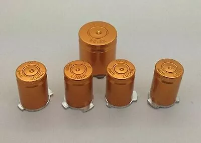 Gold/Orange Aluminium Alloy Metal ABXY Home 9mm Bullet Button Set Xbox 360 • $9.95