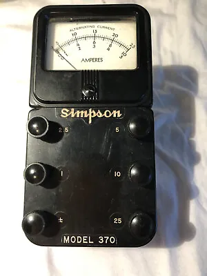 Simpson 370 Amperes Meter Vintage Test Equipment • $73.99