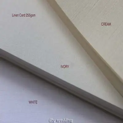 75 A4 Sheets Of LINEN / HAMMER CARD WHITE/ IVORY/CREAM 120 GSM - 300 GSM • £13.67