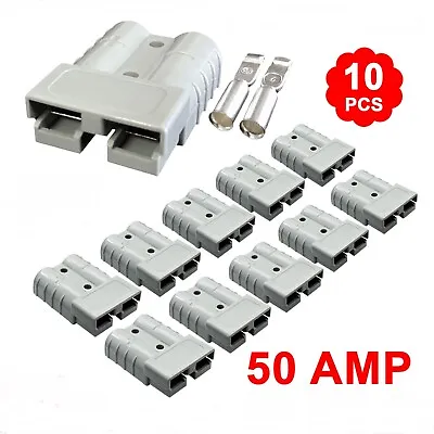 10Pcs For Anderson Style Plug Connectors DC Power Tool 50 AMP 12-24V 6AWG • $18.67