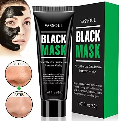 2 Of Vassoul Blackhead Remover Mask Peel Off Blackhead Mask Deep Cleansing Black • $12