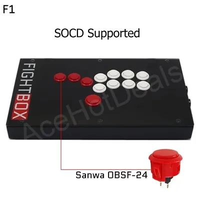 F1 All Buttons Hitbox Arcade Joystick Game Controller PS4/PS3/Xbox/PC Black • $199.99