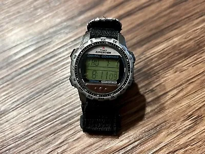 TIMEX Expedition Digital Compass Indiglo Water Resistant Alarm Men's Watch Only • $29.99