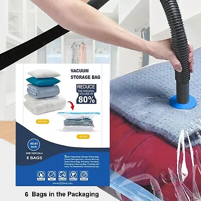 $23.90 • Buy 6 Super Jumbo Extra Large Space Saver Vacuum Seal Storage Bag Largest Space Bags
