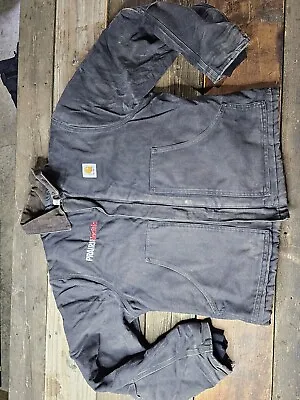$20 • Buy Vintage Carhartt Jacket J02 Arctic Lined Detroit Work USA Union Mens 44 Distress