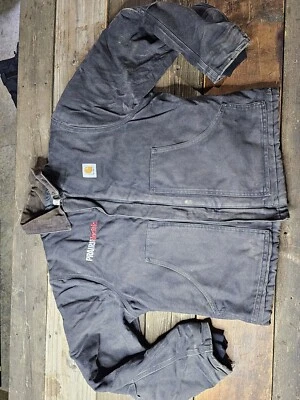 $20 • Buy Vintage Carhartt Jacket J02 Arctic Lined Detroit Work USA Union Mens 44 Distress