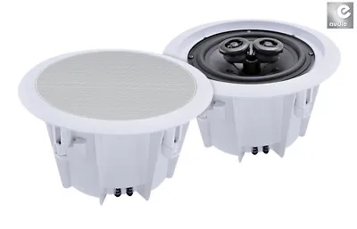 £49.99 • Buy E-audio Domestic & Commercial Use 6.5  2 Way Ceiling Speakers (8 Ohm 120 W) PAIR