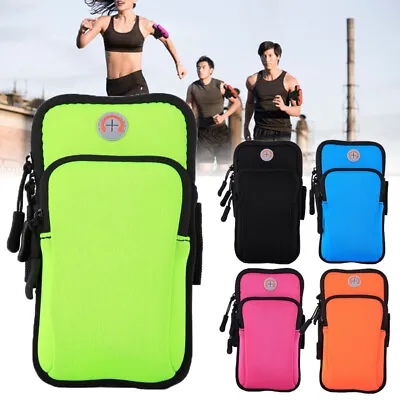 £3.89 • Buy Arm Band Cell Phone Holder Key Bag Pouch Case Sports Gym Running Jogging Cover
