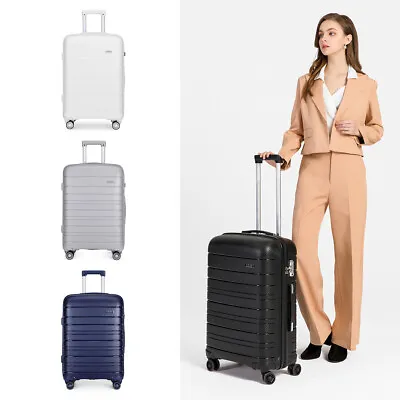 14/20/24/28 Hard Shell PP Suitcase Travel Case  Hand Cabin Luggage Set TSA Lock • £42.99