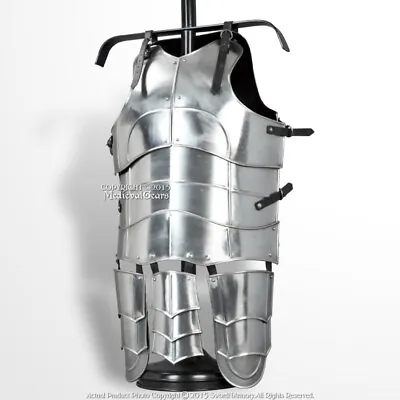 XL Medieval 18G Steel Deluxe Plate Armor Cuirass Type G W/ Tassets SCA LARP • $179.98