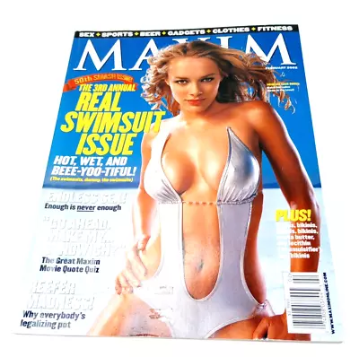 Vintage Maxim Magazine Swimsuit Issue 50 February 2002 Amanda Marcum Enfield • $6.88