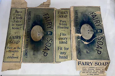 Vintage Fairbank’s Fairy Brand Soap 25 OVAL CAKES Soap Cardboard Box Advertising • $99.99